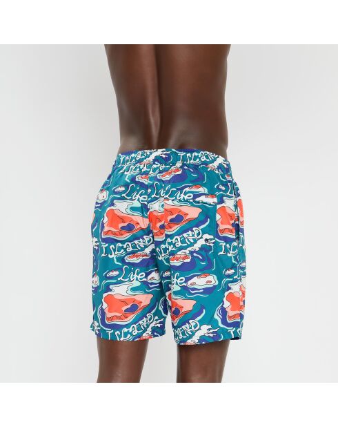 bañador estampado verde/azul