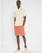 Short en Coton Bio mélangé Velours Milleraies orange