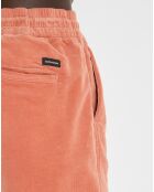 Short en Coton Bio mélangé Velours Milleraies orange