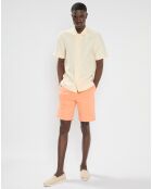 Short en Coton Bio mélangé Regular Fit Stuart orange clair