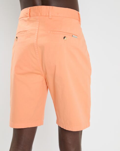 Short en Coton Bio mélangé Regular Fit Stuart orange clair