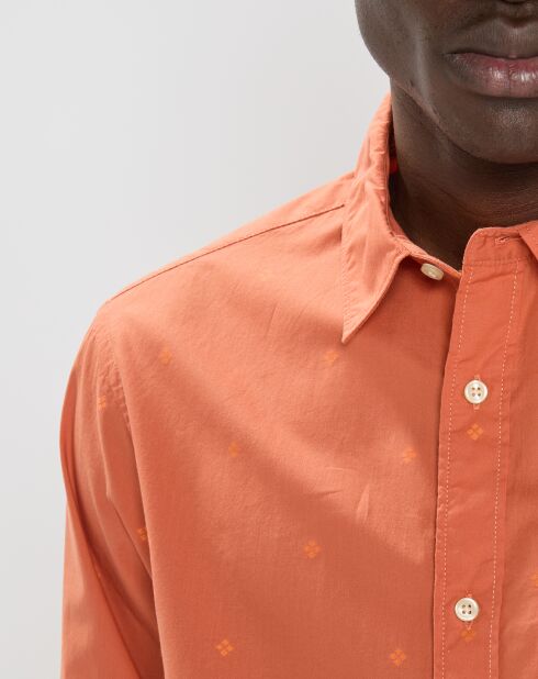 Chemise Regular Fit Pocket imprimée orange clair