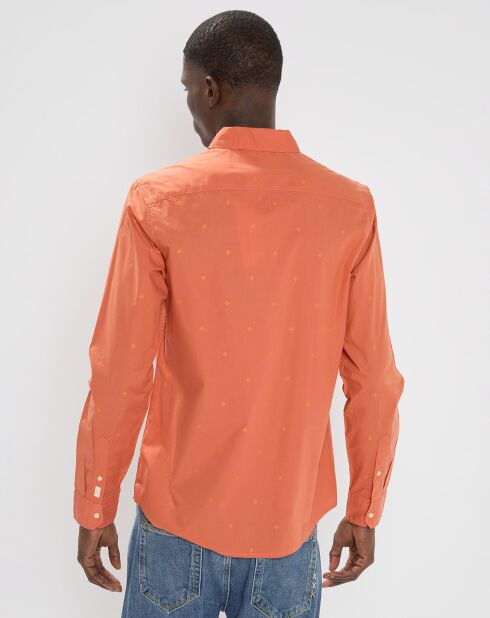 Chemise Regular Fit Pocket imprimée orange clair