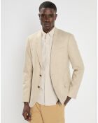 Veste en Laine mélangée beige clair