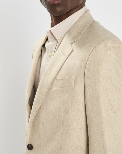 Veste en Laine mélangée beige clair