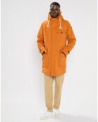 Parka matelassée à capuche Sherpa orange