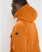 Parka matelassée à capuche Sherpa orange