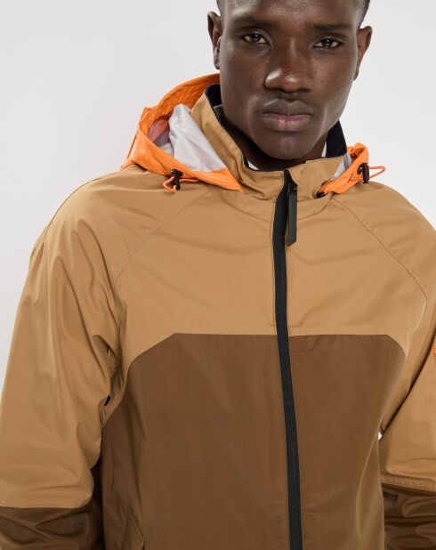 Blouson Technique Color block marron/beige