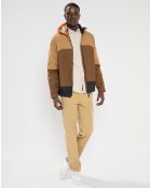 Blouson Technique Color block marron/beige