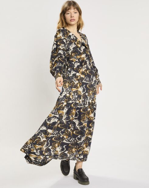 Robe Longue Print Nuage nuit