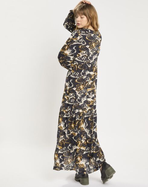 Robe Longue Print Nuage nuit