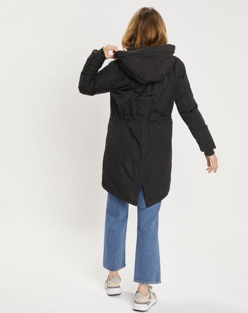 Parka à capuche noire