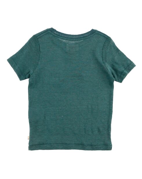 T-Shirt 100% Lin Mogo  vert épicéa