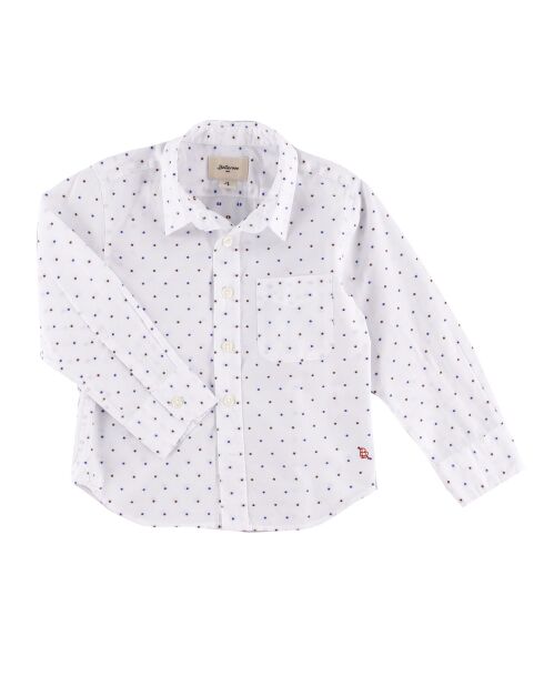 Chemise Ganix à pois blanche