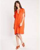 Robe Ratela motifs ton sur ton orange