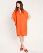 Robe Ratela motifs ton sur ton orange