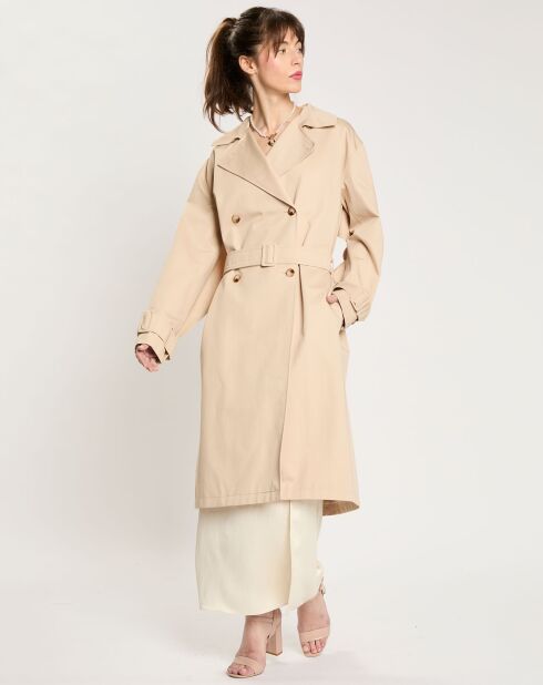 Trench-Coat imperméable en Gabardine Trevi beige