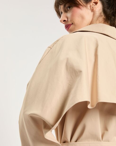 Trench-Coat imperméable en Gabardine Trevi beige