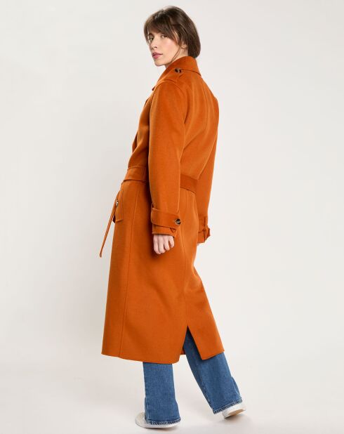 Manteau en Laine mélangée Maeve brique