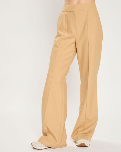 Pantalon en Laine mélangée Pervenche noisette