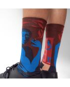 Calcetines multicolores castaños para ahumar