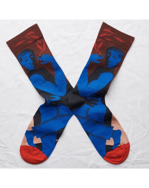 Chaussettes Fumeur Châtaigne multicolores