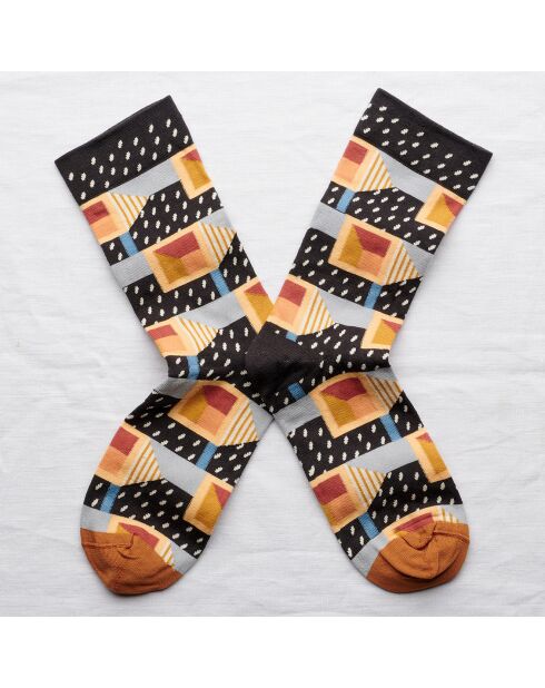Chaussettes Carré Faux multicolores