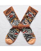 Calcetines con mariposas multicolores
