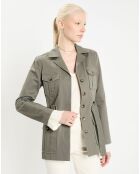 Trench-coat court en Gabardine Vania kaki