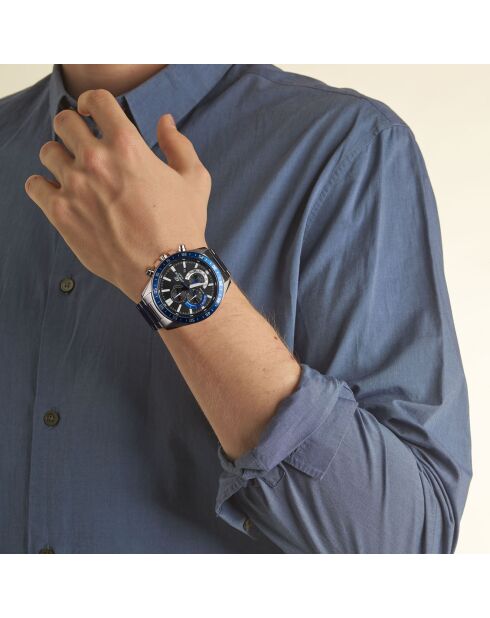Montre Homme Edifice en Acier inoxydable argentée