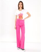 Pantalon en Lin mélangé Sylvain fushia