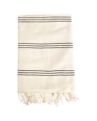 Fouta traditionnelle Calliope noire - 100x200 cm
