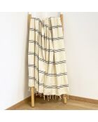 Fouta traditionnelle Calliope noire - 100x200 cm