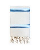 Fouta traditionnelle Calliope Xl turquoise - 200x200 cm