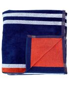 Serviette de plage en éponge velours Cliffe bleu marine - 140x180 cm