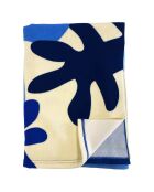 Serviette de plage Coralina bleue - 90x170 cm