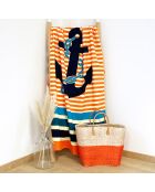 Serviette de plage Galway rouge - 90x170 cm