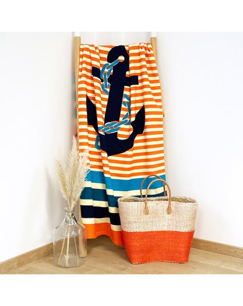 Serviette de plage Galway rouge - 90x170 cm