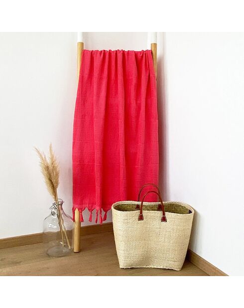 Fouta Hammam Paradise rose - 90x160 cm