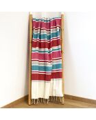 Fouta traditionnelle Helios vert/bleu - 100x200 cm
