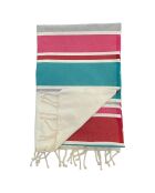 Fouta traditionnelle Helios vert/bleu - 100x200 cm