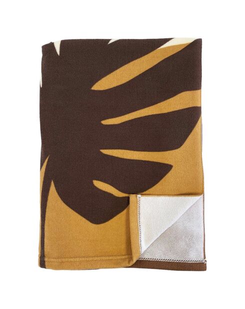 Serviette de plage Mindil marron - 90x170 cm