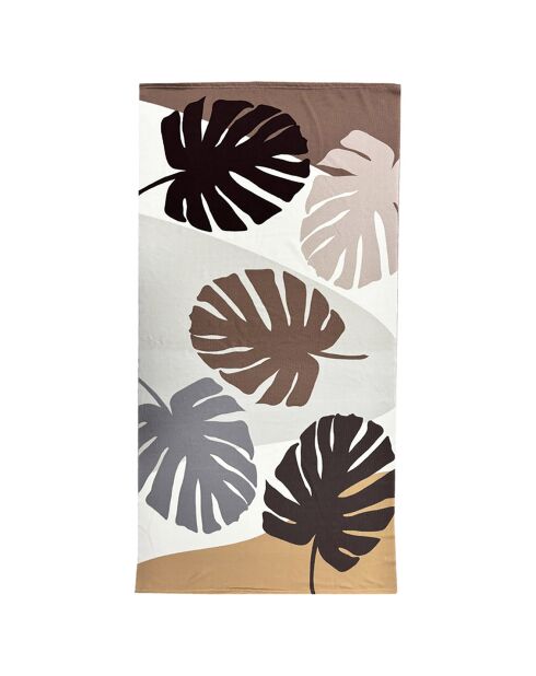 Serviette de plage Mindil marron - 90x170 cm