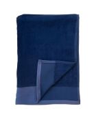Serviette de bain en éponge velours Shady Xl bleu marine - 140x180 cm