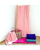 Serviette de bain en éponge velours Shady rose - 90x160 cm
