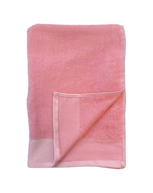 Shady XL fluwelen spons badhanddoek roze - 140x180 cm