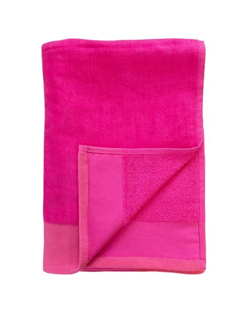 Serviette de bain en éponge velours Shady fuchsia - 90x160 cm