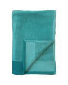 Serviette de bain en éponge velours Shady turquoise - 90x160 cm