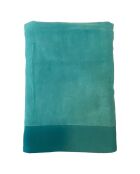 Serviette de bain en éponge velours Shady turquoise - 90x160 cm