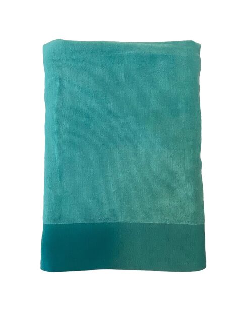 Serviette de bain en éponge velours Shady turquoise - 90x160 cm